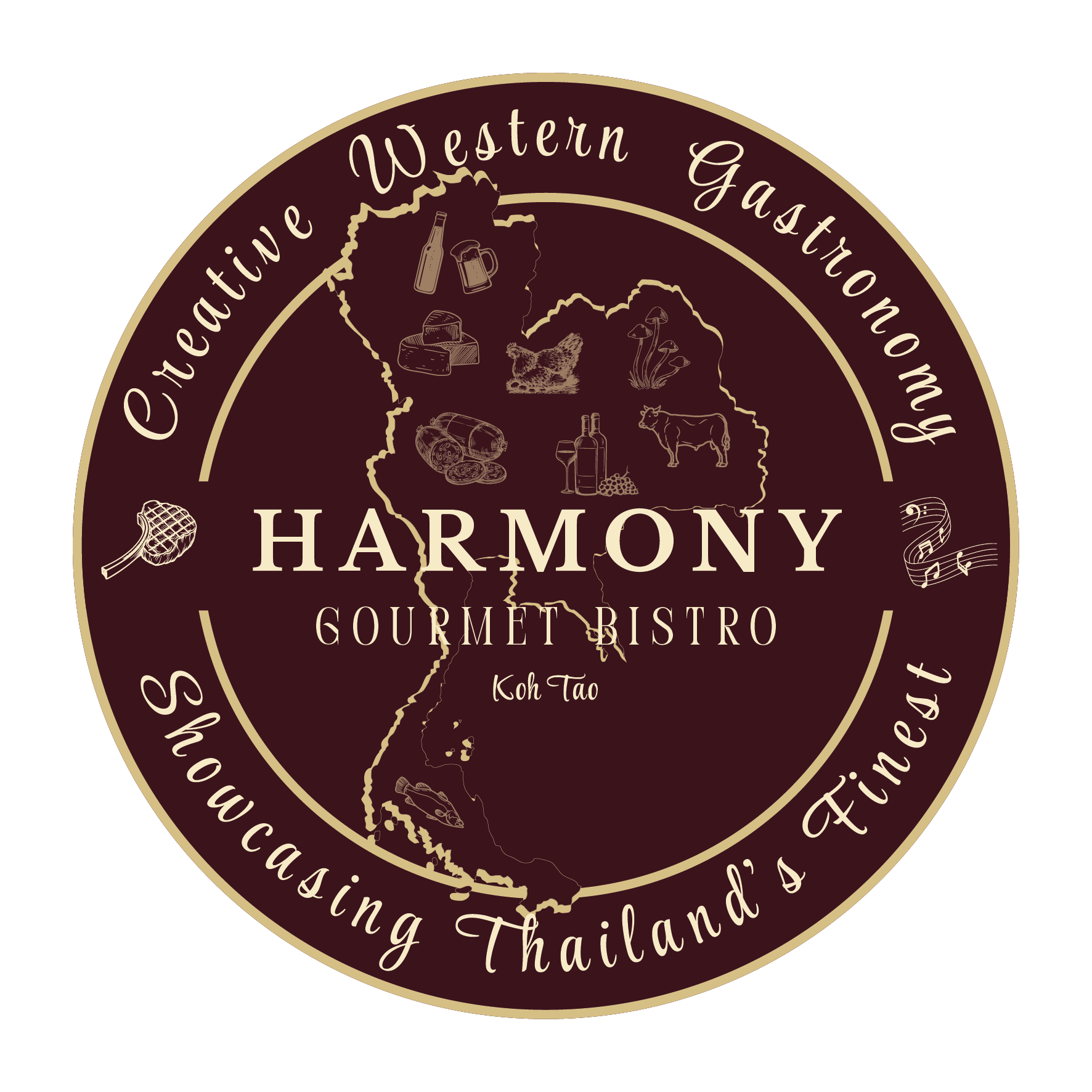 Harmony Gourmet Bistro Koh Tao Logo